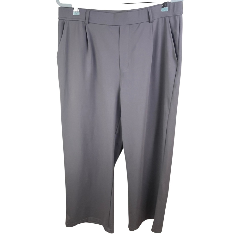 Halara Woman's Gray Pull On Stretch Wide Leg Athleisure Casual Pants Size‎ XL